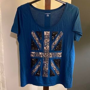 Lane Bryant blue t shirt